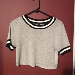 Gray crop top